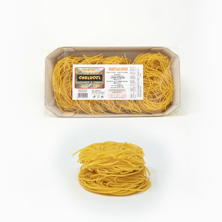 Spaghetti alla chitarra | Pasta Artigianale all'Uovo | Pasta Chelucci